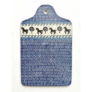 Ceramika Artystyczna 12” Cutting Board Traditional Polish Kitchenware Horses